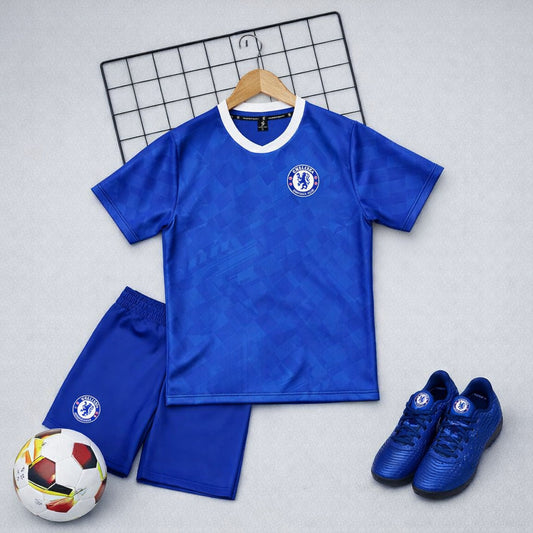 Áo Bóng Đá Trẻ Em Chelsea Xanh 2025 Mới Nhất - Áo Đá Banh Hình Thực - Có In Tên Số