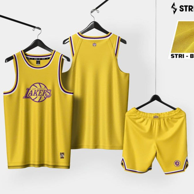 Bộ Quần Áo Bóng rổ trẻ em Strivend Lakers- Thoáng Mát