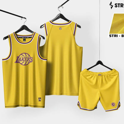 Bộ Quần Áo Bóng rổ trẻ em Strivend Lakers- Thoáng Mát