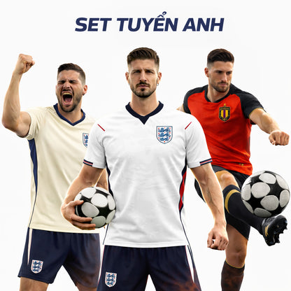 Áo Bóng Đá Đội Tuyển Anh Trắng 2024 - Thun Cao Cấp