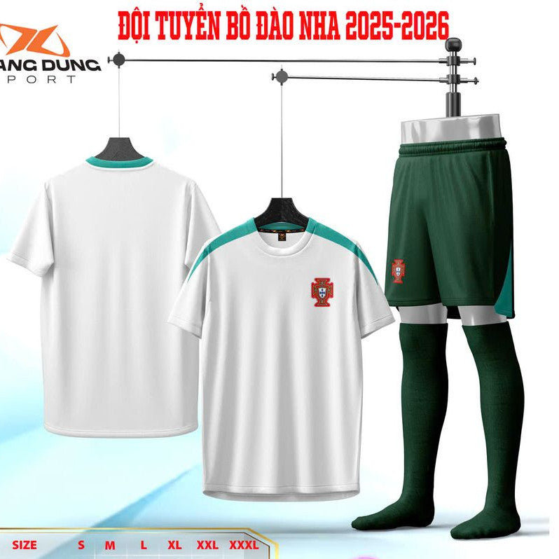 Bộ Quần Áo Bóng Đá Đội Tuyển Bồ Đào Nha 2025  - Thun Cao Cấp