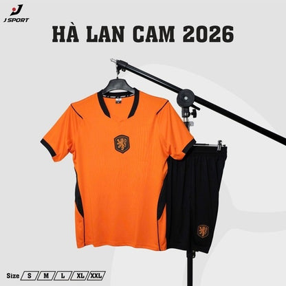 Bộ Bóng Đá Đội Tuyển Hà Lan Cam - Thun Lạnh Có In Tên Số