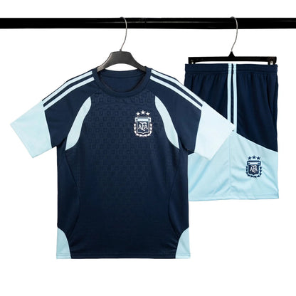 Bộ Quần Áo Bóng Đá Argentina Xanh Đen Training WC26