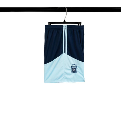 Bộ Quần Áo Bóng Đá Argentina Xanh Đen Training WC26
