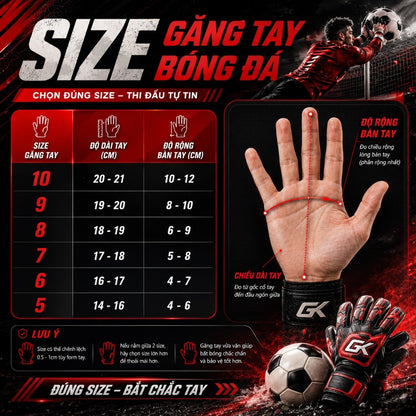 Găng tay Thủ Môn GKVN KĐ - Xương Tháo Lắp