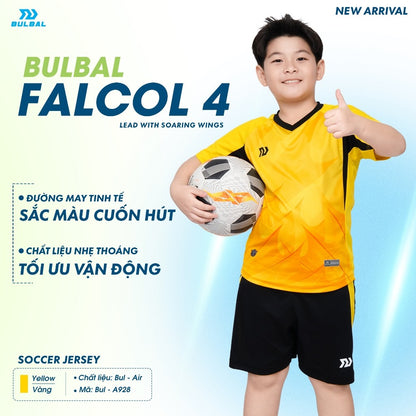 Bộ Bóng Đá Trẻ Em Thun Thể Thao Thoáng Mát - Có in tên số - Bulbal Falcol 4