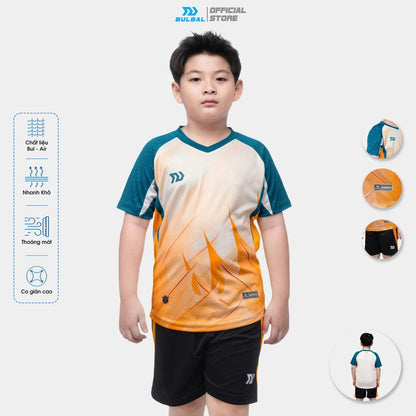 Bộ Bóng Đá Trẻ Em Thun Thể Thao Thoáng Mát - Có in tên số - Bulbal Falcol 4