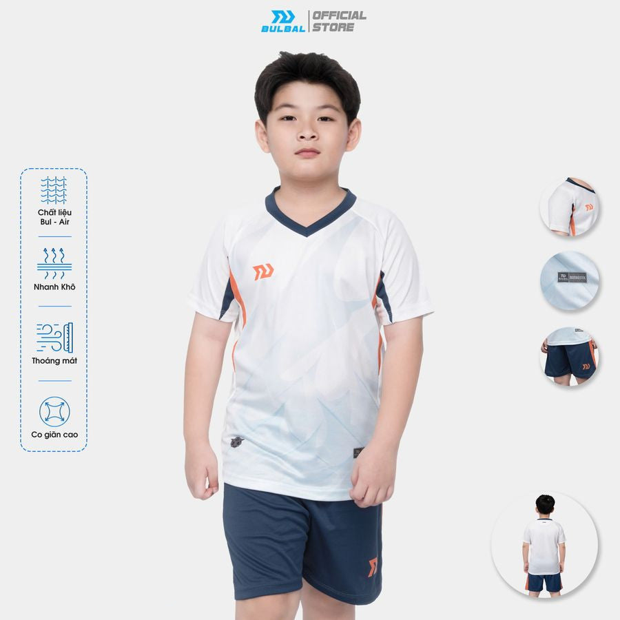 Bộ Bóng Đá Trẻ Em Thun Thể Thao Thoáng Mát - Có in tên số - Bulbal Falcol 4