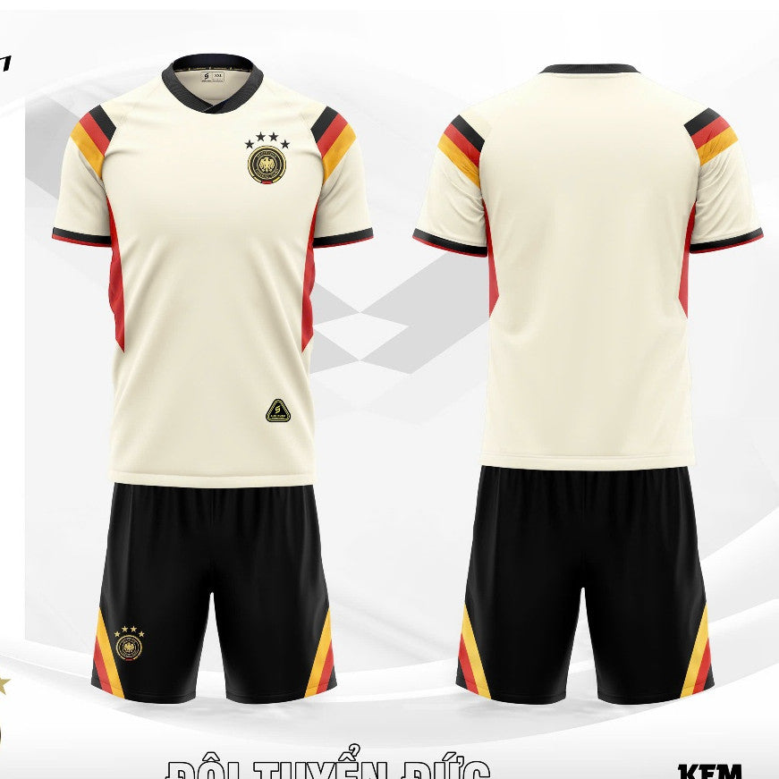 Áo Bóng Đá Đội Tuyển Đức Trắng EURO 2024 Mới Nhất - Thun Cao Cấp