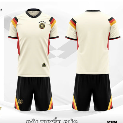 Áo Bóng Đá Đội Tuyển Đức Trắng EURO 2024 Mới Nhất - Thun Cao Cấp