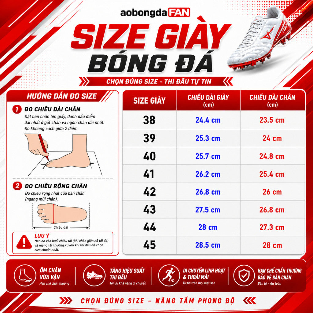 Giày Bóng Đá Pan Sonic Pan Thunder Đế TF - Chính Hãng Thái Lan