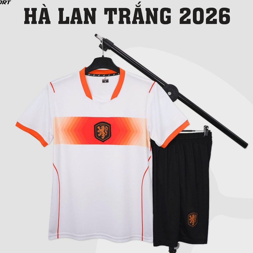 Bộ Bóng Đá Đội Tuyển Hà Lan Cam - Thun Lạnh Có In Tên Số
