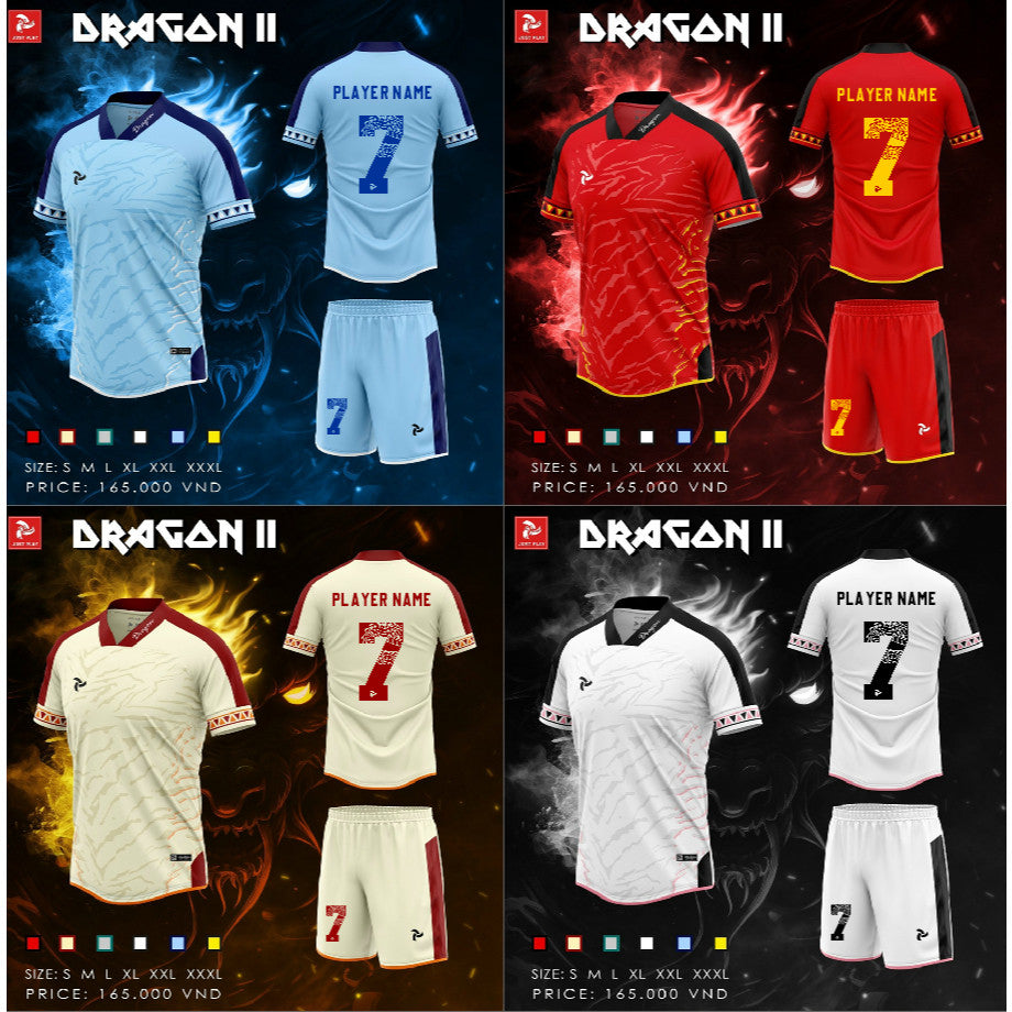 Bộ Quần Áo Bóng Đá  JP Dragon - Có In Tên Số