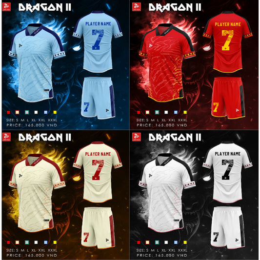 Bộ Quần Áo Bóng Đá  JP Dragon - Có In Tên Số