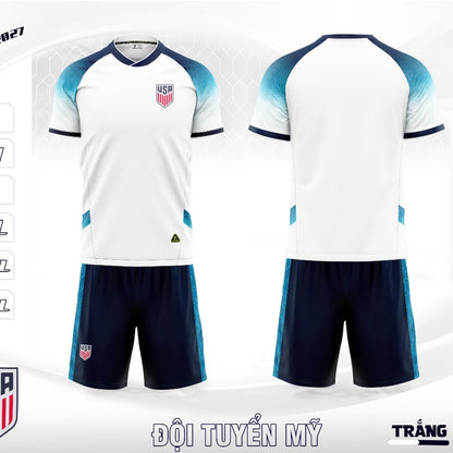 Bộ Bóng Đá Tuyển Mỹ USA - Có In Tên Số