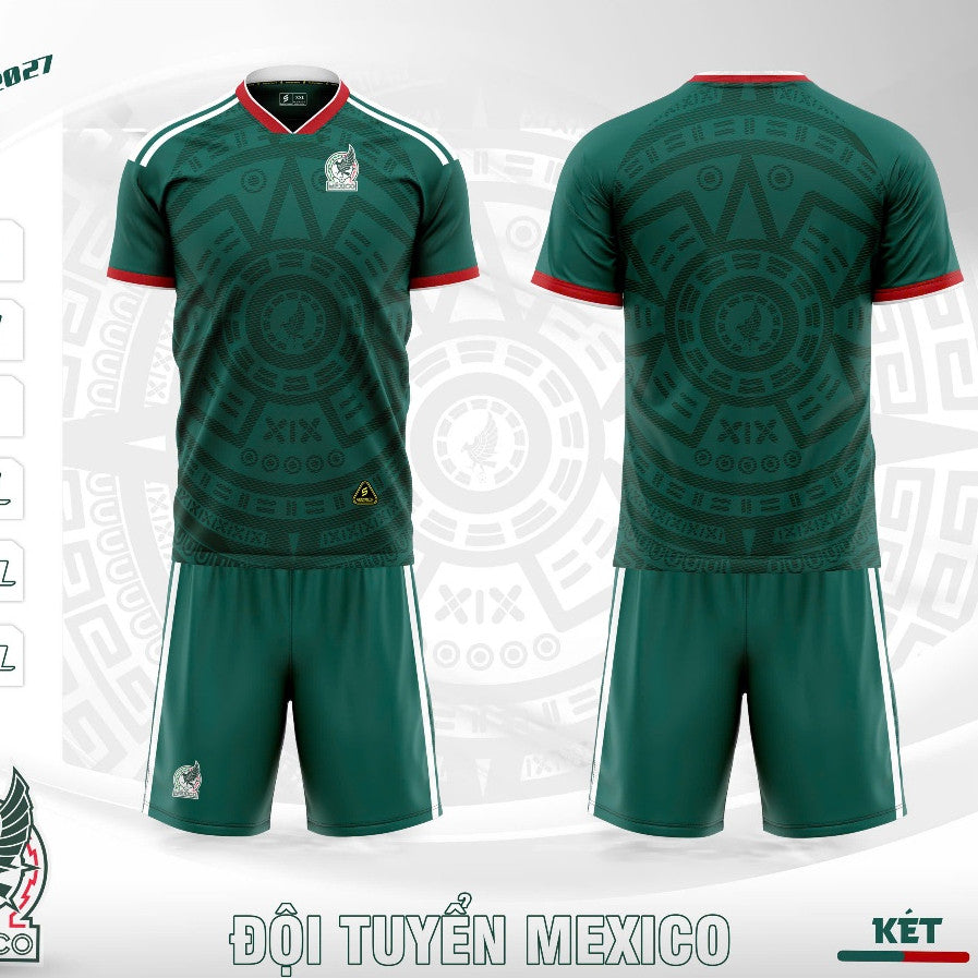 Bộ Bóng Đá Tuyển Mexico - Có In Tên Số