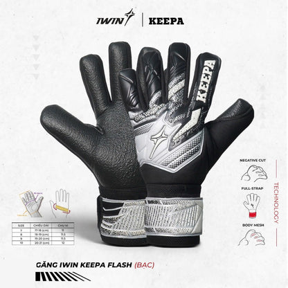 Găng Tay Thủ Môn iWin Keepa A04 - Găng GK Có Xương Dính Bóng