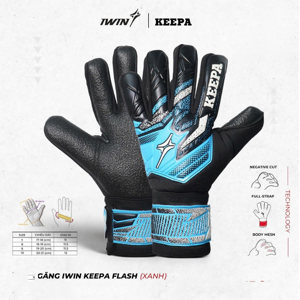 Găng Tay Thủ Môn iWin Keepa A04 - Găng GK Có Xương Dính Bóng