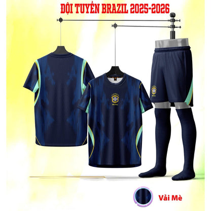 Bộ Bóng Đá Đội Tuyển Brazil 2025- Thun Cao Cấp