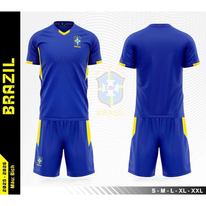 Bộ Bóng Đá Đội Tuyển Brazil 2025- Thun Cao Cấp