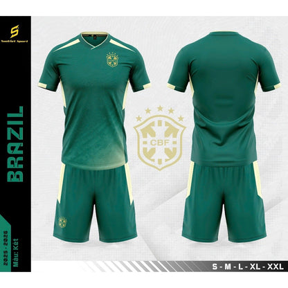 Bộ Bóng Đá Đội Tuyển Brazil 2025- Thun Cao Cấp