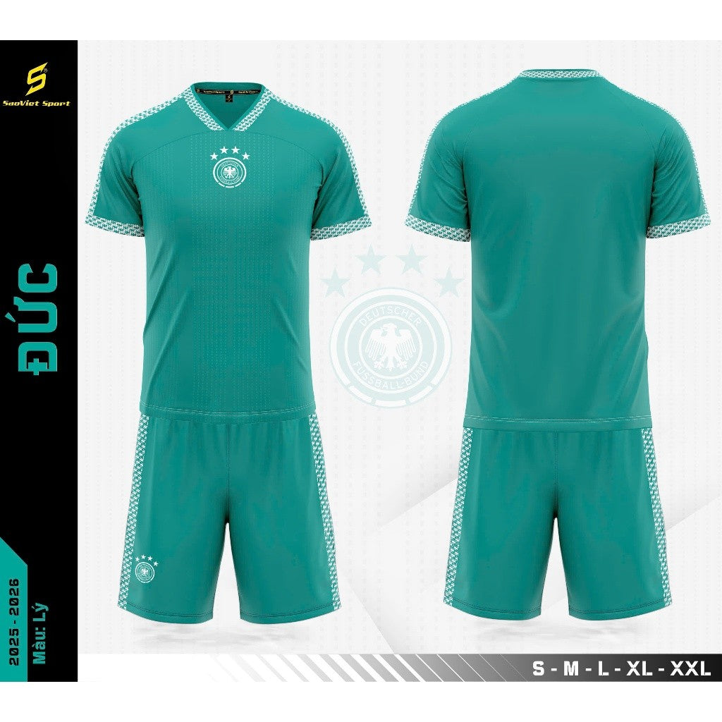 Áo Bóng Đá Đội Tuyển Đức Trắng EURO 2024 Mới Nhất - Thun Cao Cấp