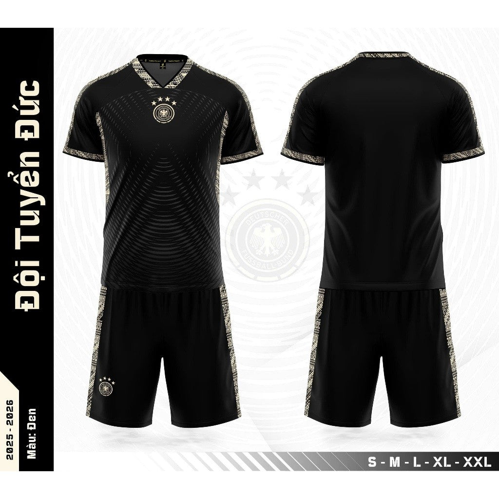 Áo Bóng Đá Đội Tuyển Đức Trắng EURO 2024 Mới Nhất - Thun Cao Cấp