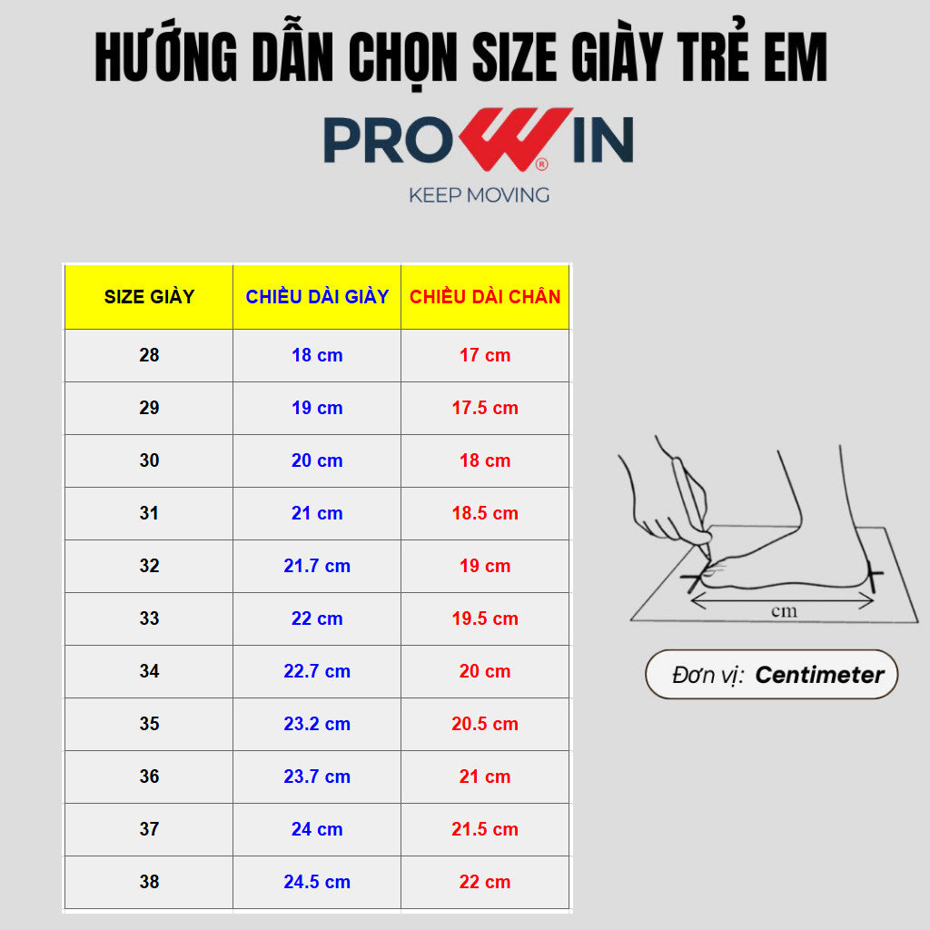 Giày Đá Banh Trẻ Em Prowin (Tặng tất dệt) - Giày Đá Bóng Sân Cỏ Nhân Tạo (size 28-35)